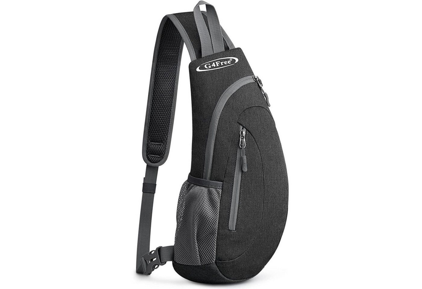 LuxusKollektion Minirucksack Brusttasche Sling Schulter Rucksack Wandern Radfahren S Dunkelgrau von LuxusKollektion