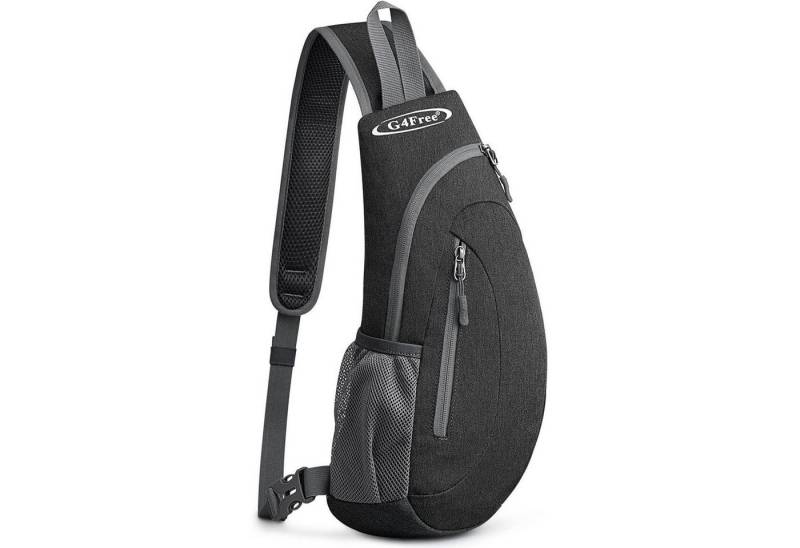 LuxusKollektion Minirucksack Brusttasche Sling Schulter Rucksack Wandern Radfahren S Dunkelgrau von LuxusKollektion