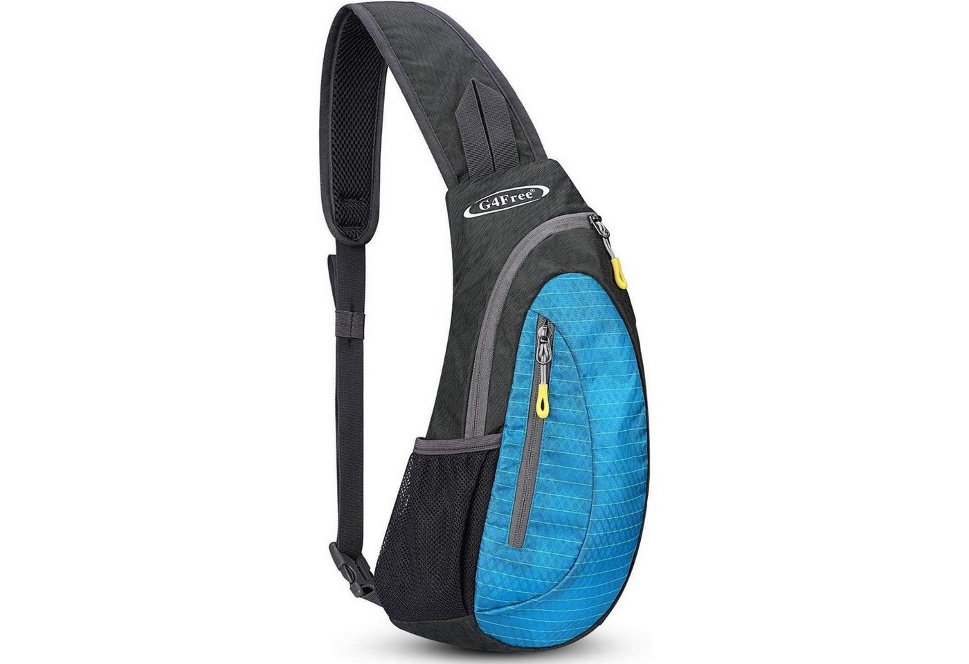 LuxusKollektion Minirucksack Brusttasche Sling Umhängetasche Dreieck Wandern Radfahren S Himmelblau von LuxusKollektion