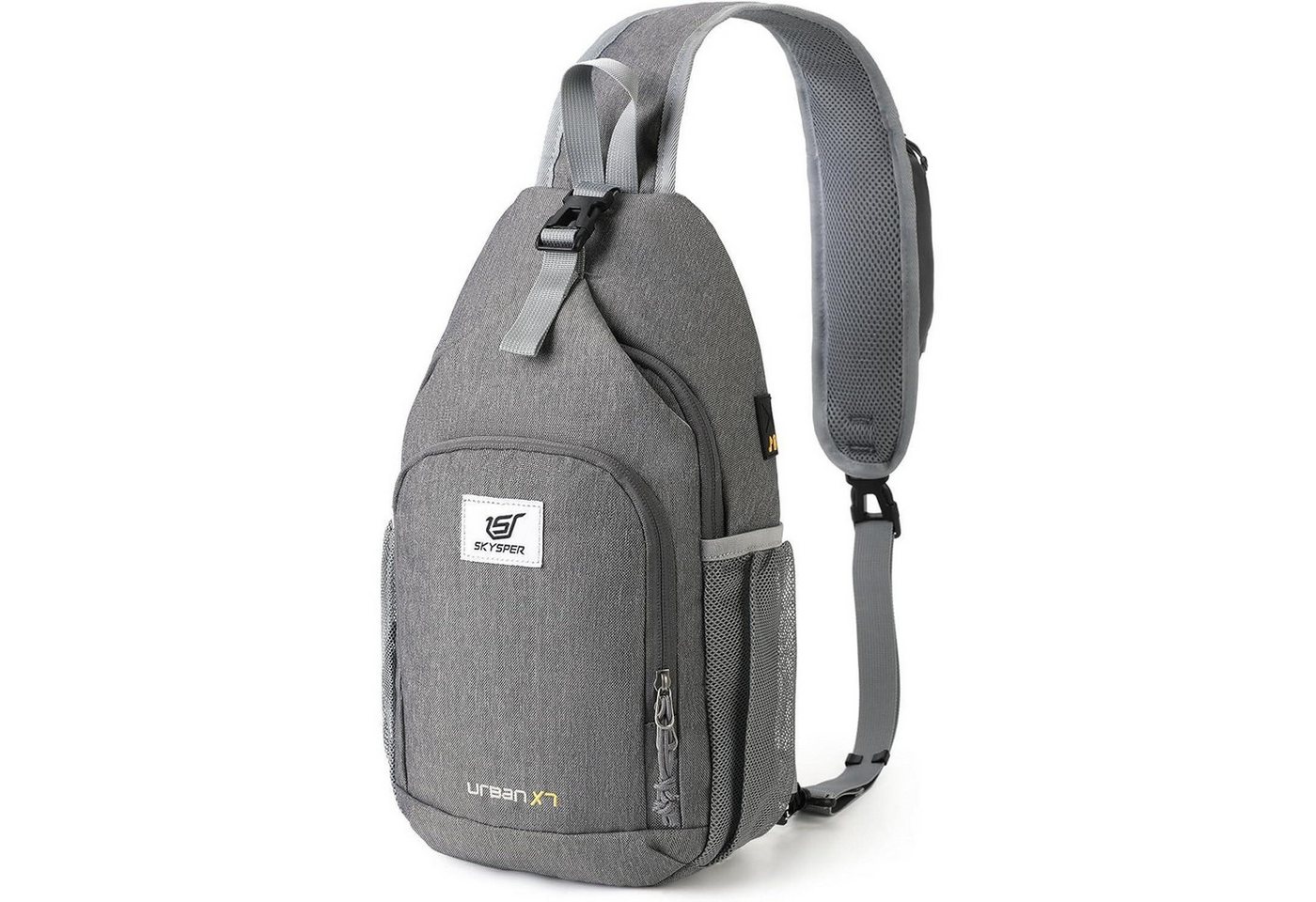 LuxusKollektion Minirucksack Brusttasche Umhängetasche Sling Herren Damen Klein Urbanx7 dunkelgrau von LuxusKollektion