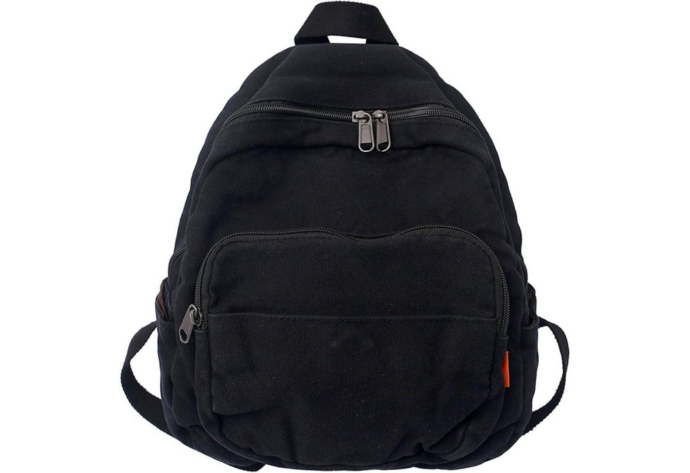 LuxusKollektion Minirucksack Rucksack Damen Klein Canvas Cityrucksack Daypack Schule Schwarz von LuxusKollektion