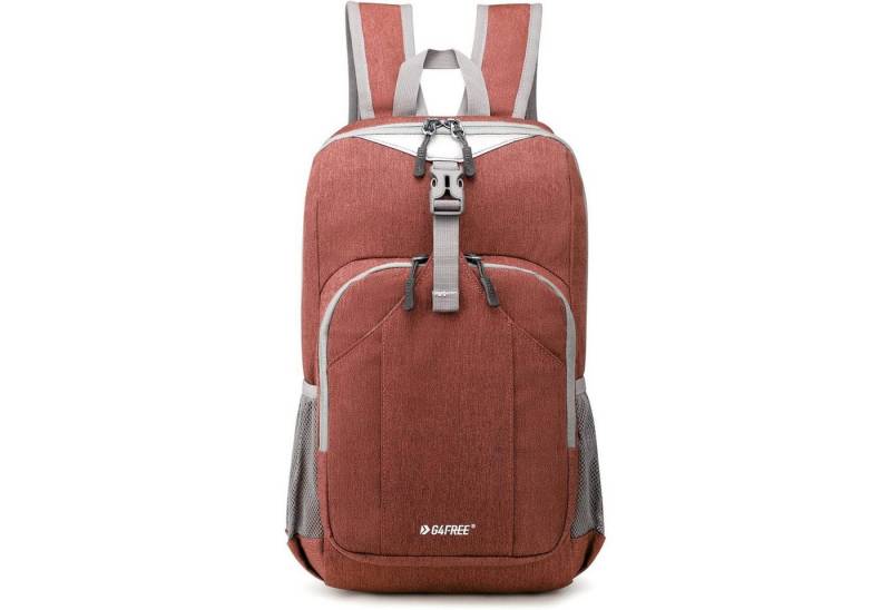 LuxusKollektion Minirucksack Rucksack Mini Daypack 10L Wandern Radfahren Herren Damen 10L Ziegelrot von LuxusKollektion