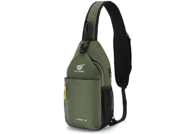 LuxusKollektion Minirucksack Schultertasche Crossbody Wasserfest Wandern Urbanx6-armeegrün02 von LuxusKollektion