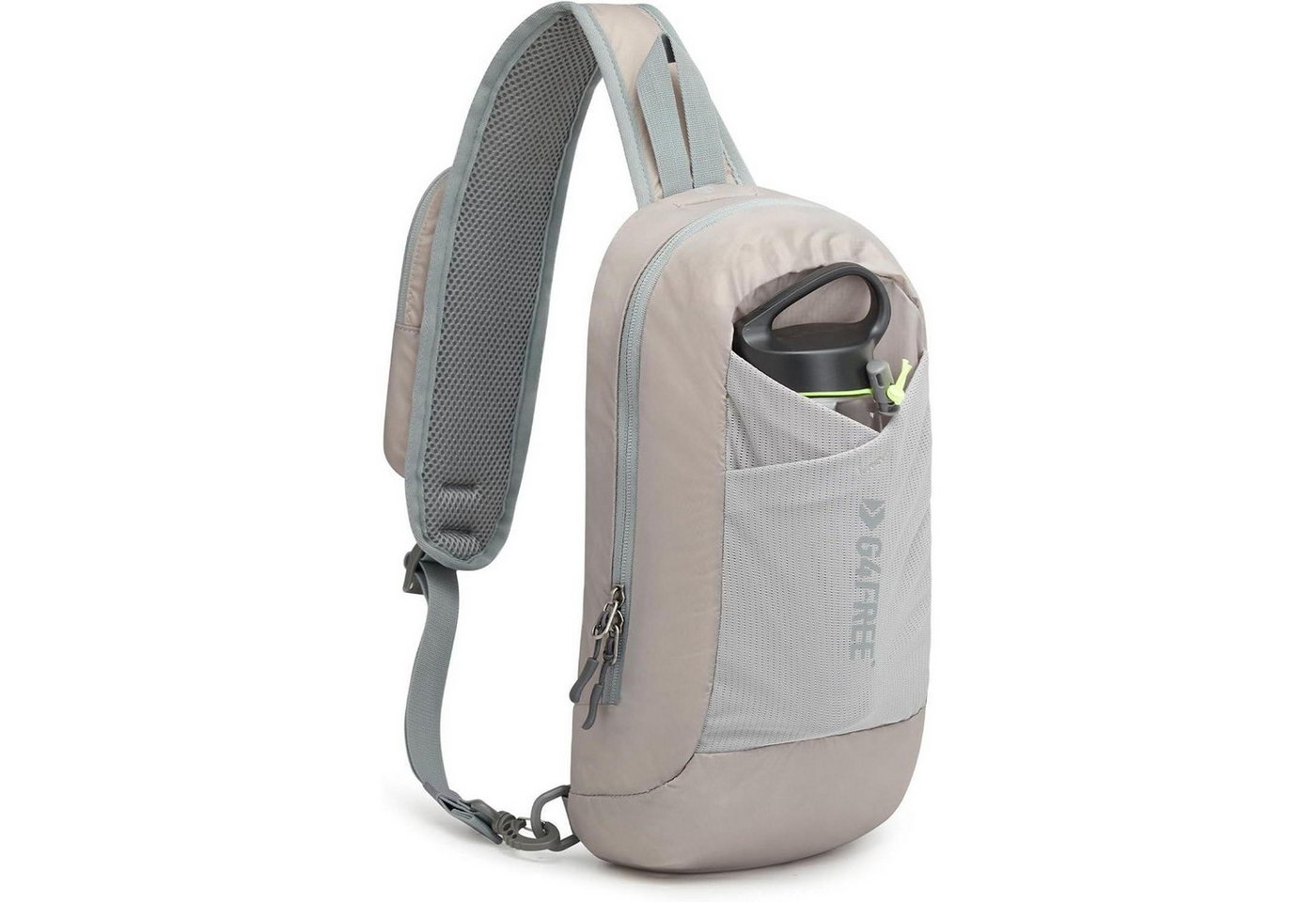 LuxusKollektion Minirucksack Schultertasche RFID Crossbody Brusttasche Damen Herren Grau von LuxusKollektion