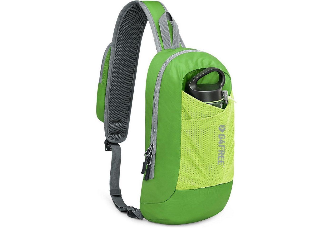 LuxusKollektion Minirucksack Schultertasche RFID Crossbody Brusttasche Damen Herren Grün von LuxusKollektion