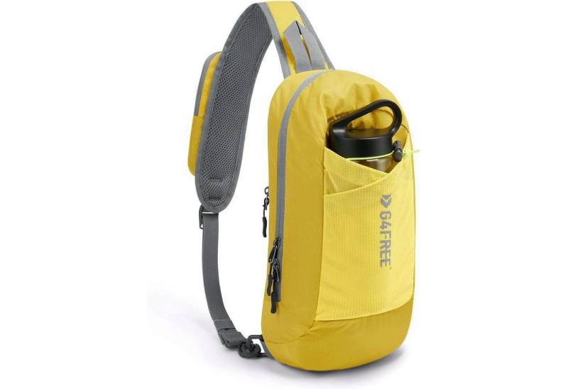 LuxusKollektion Minirucksack Schultertasche RFID Crossbody Rucksack Damen Herren Gelb von LuxusKollektion