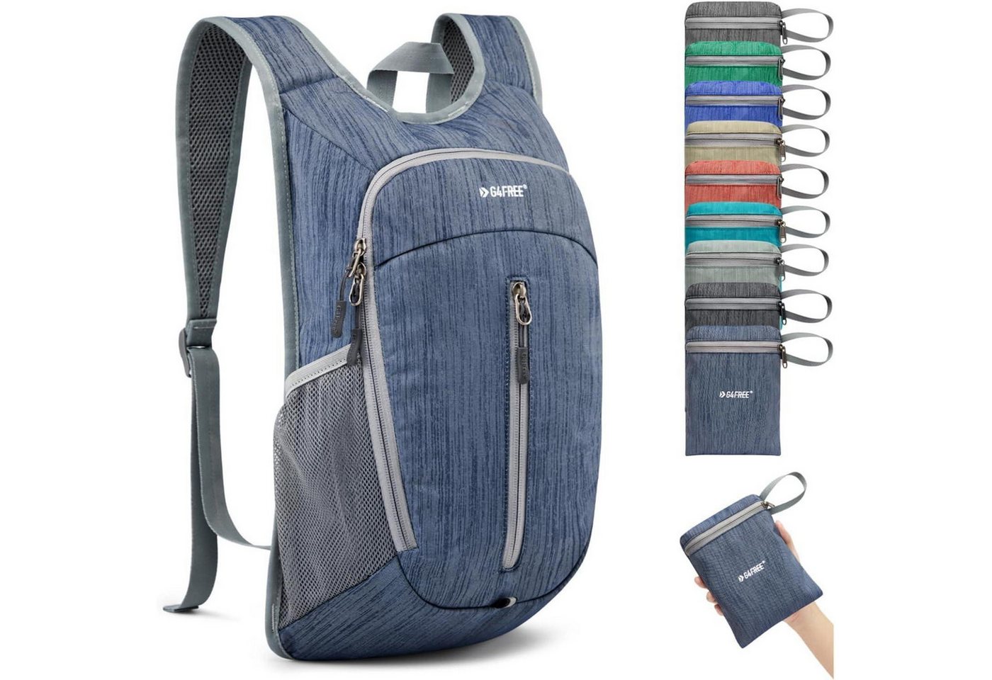 LuxusKollektion Minirucksack Wanderrucksack 10 l faltbar leicht Tagesrucksack Unisex Dunkelblau S LuxusKollektion Minirucksack Wanderrucksack 10 l faltbar leicht Tagesrucksack Unisex Dunkelblau S von LuxusKollektion