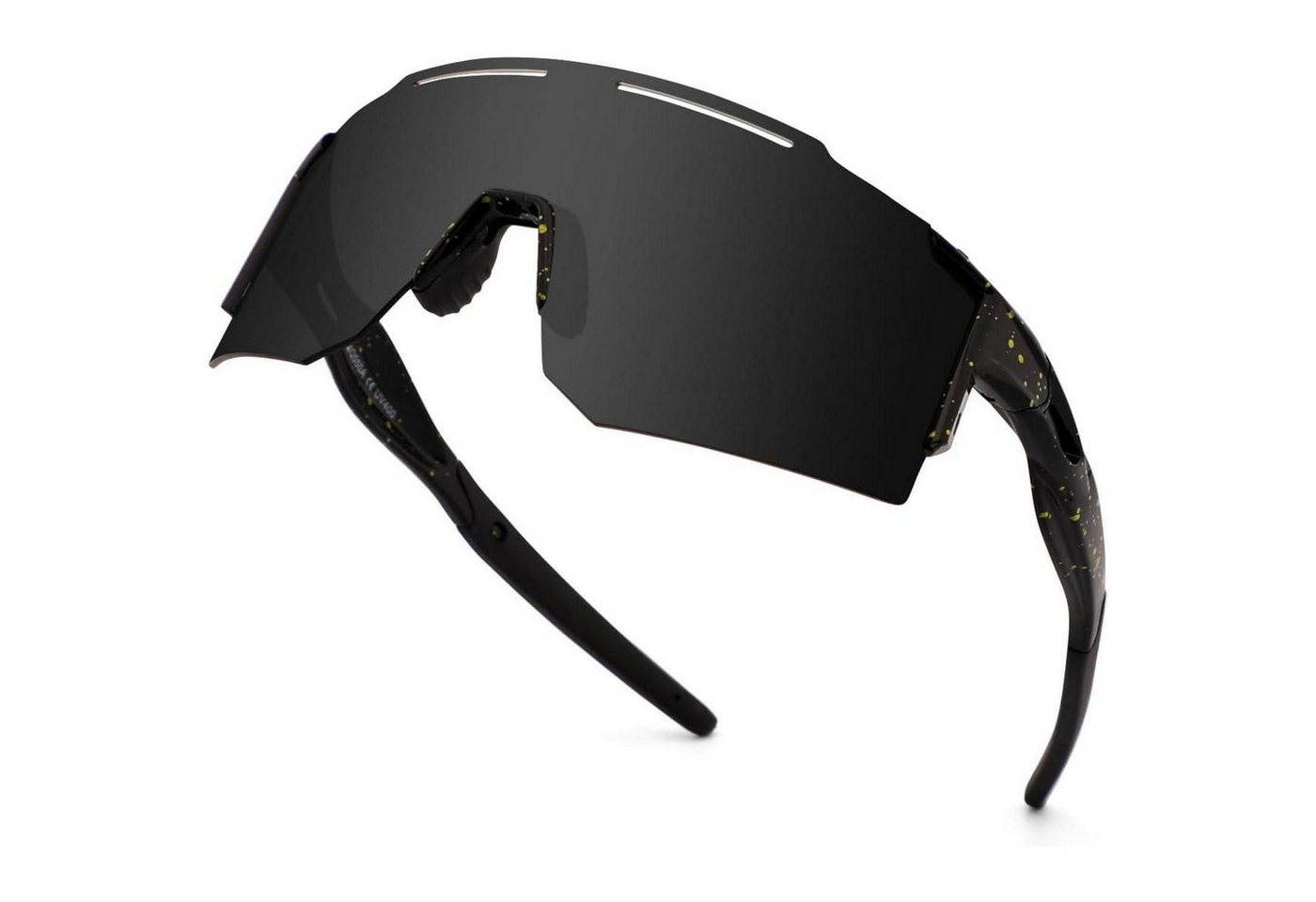 LuxusKollektion Monoscheibensonnenbrille Fahrradbrille Sonnenbrille Sportbrille UV400 Po-schwarz 1 Linse von LuxusKollektion