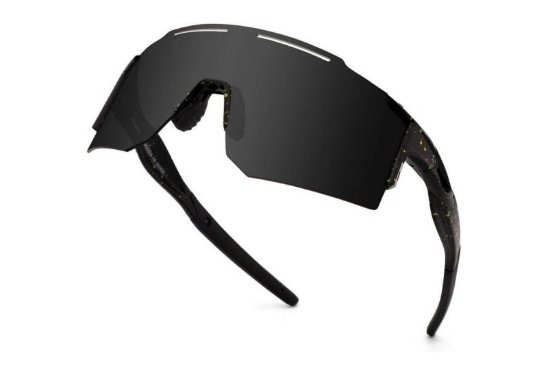 LuxusKollektion Monoscheibensonnenbrille Fahrradbrille Sonnenbrille Sportbrille UV400 Po-schwarz 1 Linse von LuxusKollektion