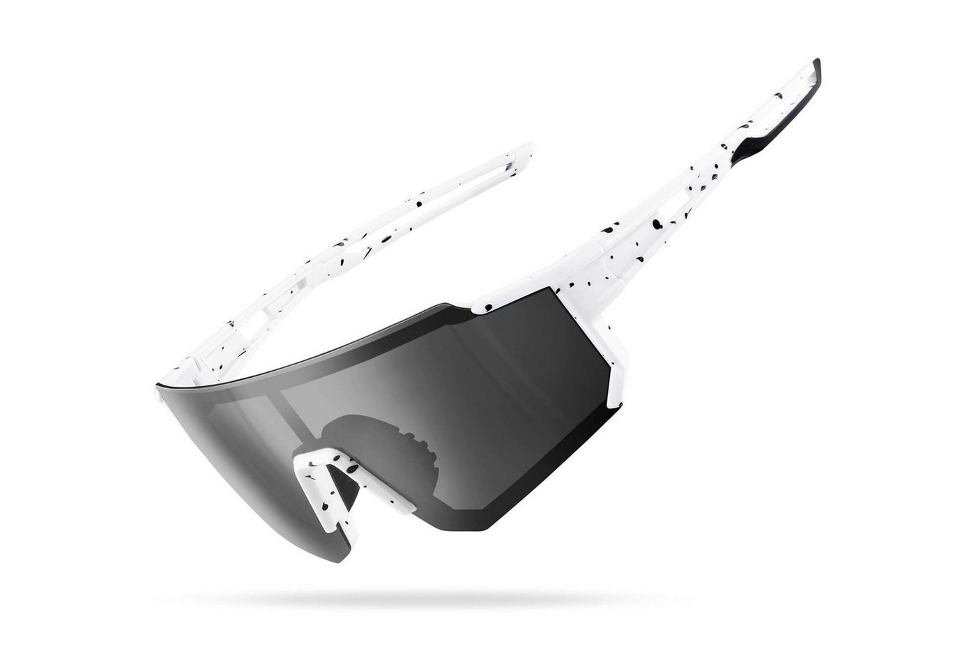 LuxusKollektion Monoscheibensonnenbrille Sonnenbrille Sportbrille Herren Damen Weiß Schwarz-Grau von LuxusKollektion