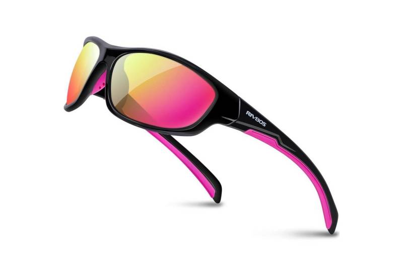 LuxusKollektion Monoscheibensonnenbrille Sonnenbrillen Fahrradbrille Polarisierte UV400 Damen 32-blackpink von LuxusKollektion