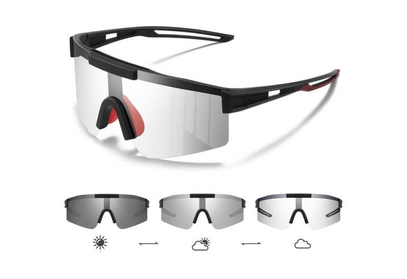 LuxusKollektion Monoscheibensonnenbrille Sportbrille Polarisiert UV400 Herren Damen MTB Rennrad Selbsttönend von LuxusKollektion