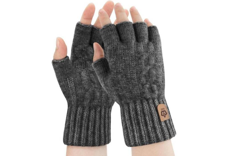 LuxusKollektion Multisporthandschuhe Thermische Fingerlose Handschuhe für Damen und Herren - Strick von LuxusKollektion