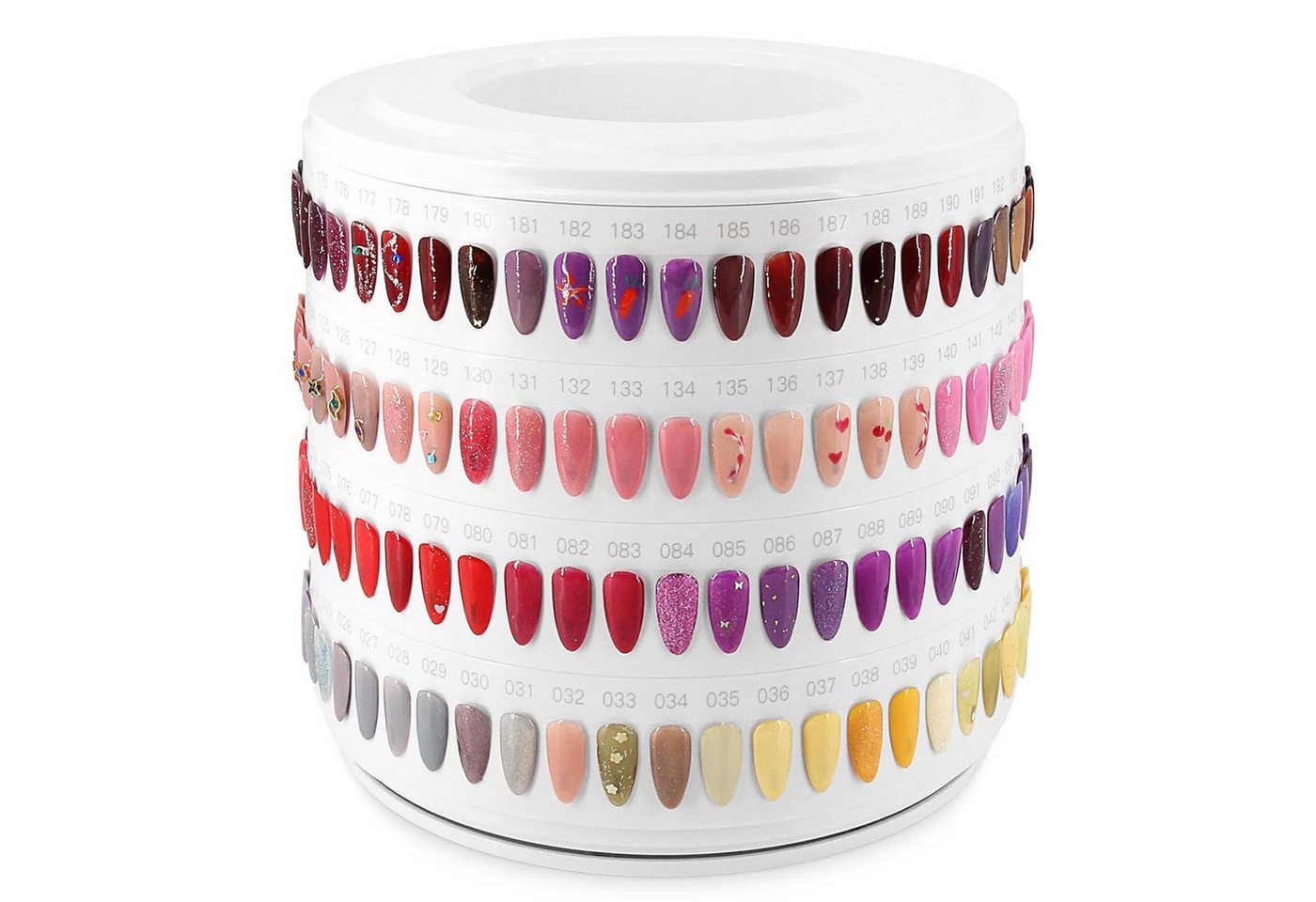 LuxusKollektion Nageldesign Zubehör Nageldisplay CS200 200 Farben transparent drehbar Mustertips für Salon von LuxusKollektion