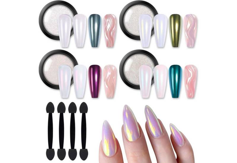 LuxusKollektion Nageldesign Zubehör Nail Powder Pigment Cromepulver Perle Nägel Nailart Metallisch Spiegel von LuxusKollektion