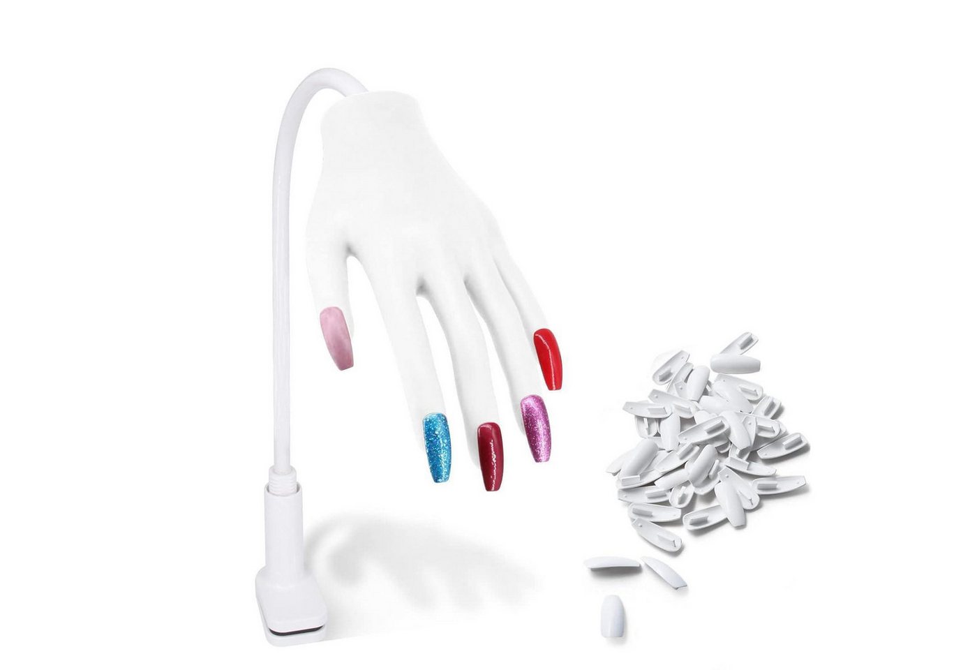 LuxusKollektion Nageldesign Zubehör Übungshand Silikon Übungsfinger Nageldesign Weiß von LuxusKollektion