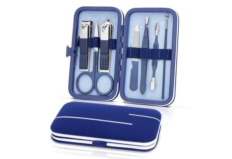 LuxusKollektion Nagelknipser-Set Maniküre Pediküre Set Edelstahl Nagelknipser Nagelhautentferner 7-in-1 von LuxusKollektion