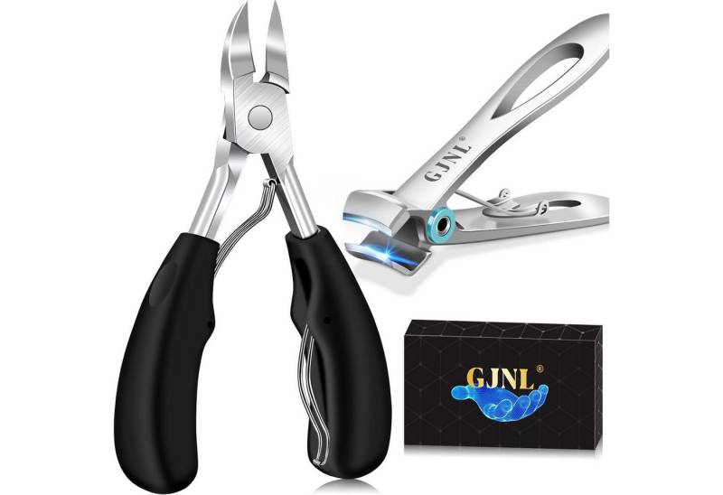GJNL Nagelschere Profi Nagelknipser Set für dicke & eingewachsene Fußnägel, 2-teilig von GJNL