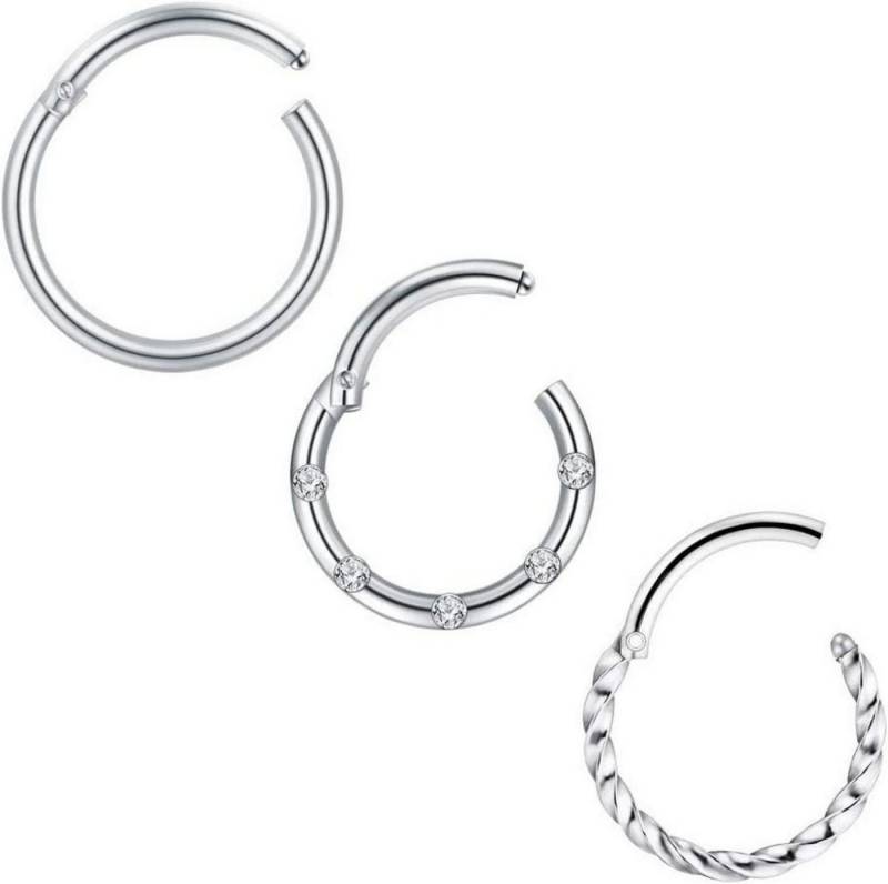 Mayhoop Nasenpiercing 12-20 STK 16G Chirurgenstahl Hufeisen Ring Kugel Spitze Helix Tragus von Mayhoop