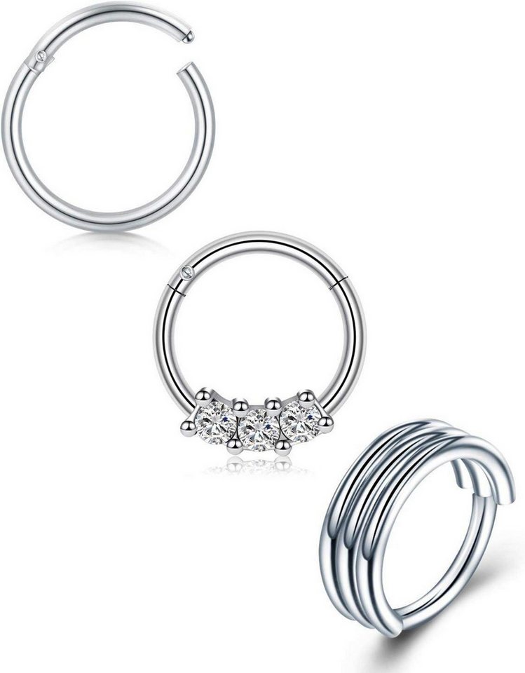 Mayhoop Nasenpiercing 12-20 STK 16G Chirurgenstahl Ring Helix Tragus Piercing Nasen Lippen von Mayhoop