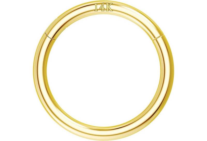 OUFER Nasenpiercing 16G 14K Gold Hinged Clicker Segment Ring Nose Hoop Cartilage Earring von OUFER