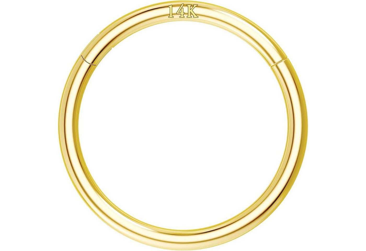 OUFER Nasenpiercing 16G 14K Gold Hinged Segment Ring Nose Hoop Septum Earring OUFER Nasenpiercing 16G 14K Gold Hinged Segment Ring Nose Hoop Septum Earring von OUFER