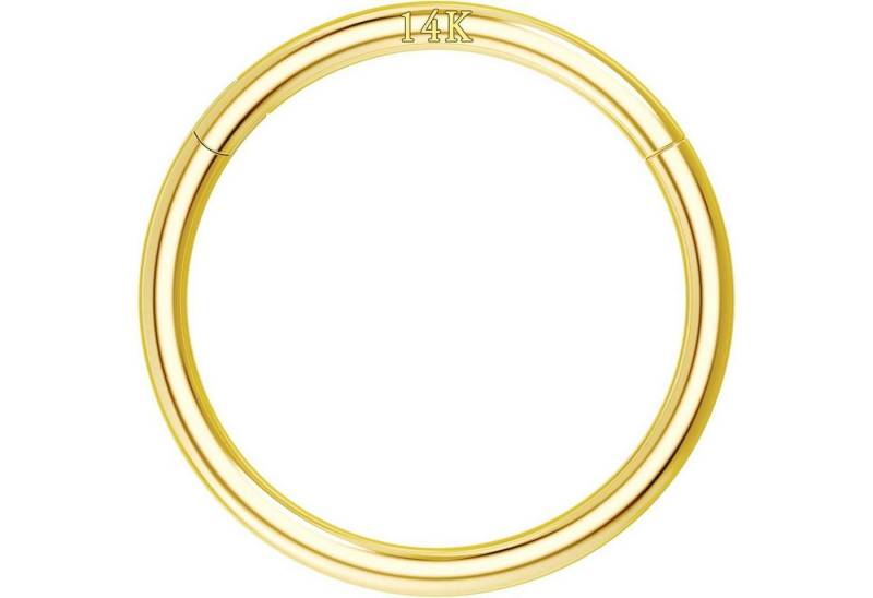 OUFER Nasenpiercing 16G 14K Gold Hinged Segment Ring Nose Hoop Septum Earring von OUFER