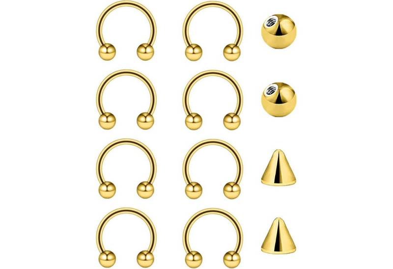 Besyvvin Nasenpiercing 16G Hufeisen Nasenring Helix Lippenpiercing Augenbrauen 1,2mm Silber von Besyvvin