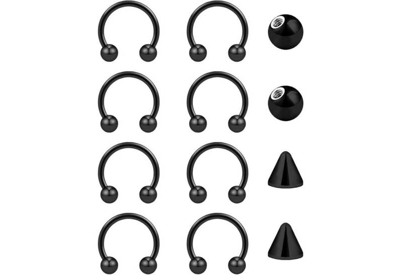 Besyvvin Nasenpiercing 16G Hufeisen Nasenring Lippenpiercing Helix Ring 1,2mm Piercing Nase von Besyvvin