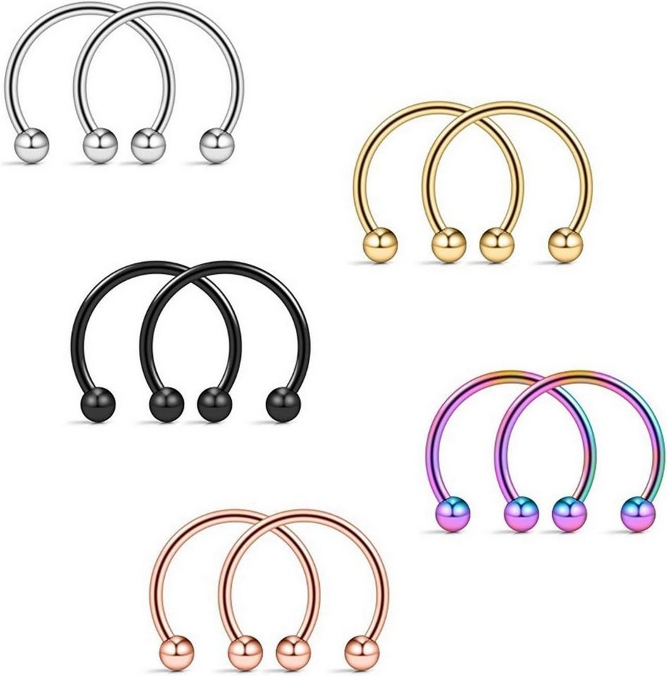 Briana Williams Nasenpiercing Circular Barbell Hufeisen Nasenring Set Chirurgenstahl Piercing 20-12 Briana Williams Nasenpiercing Circular Barbell Hufeisen Nasenring Set Chirurgenstahl Piercing 20-12 von Briana Williams