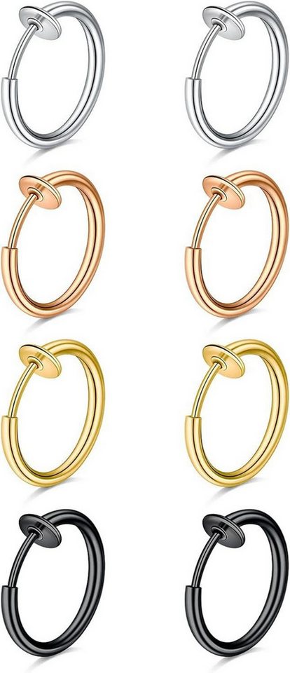 Crdifu Nasenpiercing Fake Nasenring Faux Septum Nose Ring Magnetisch 316L Edelstahl von Crdifu