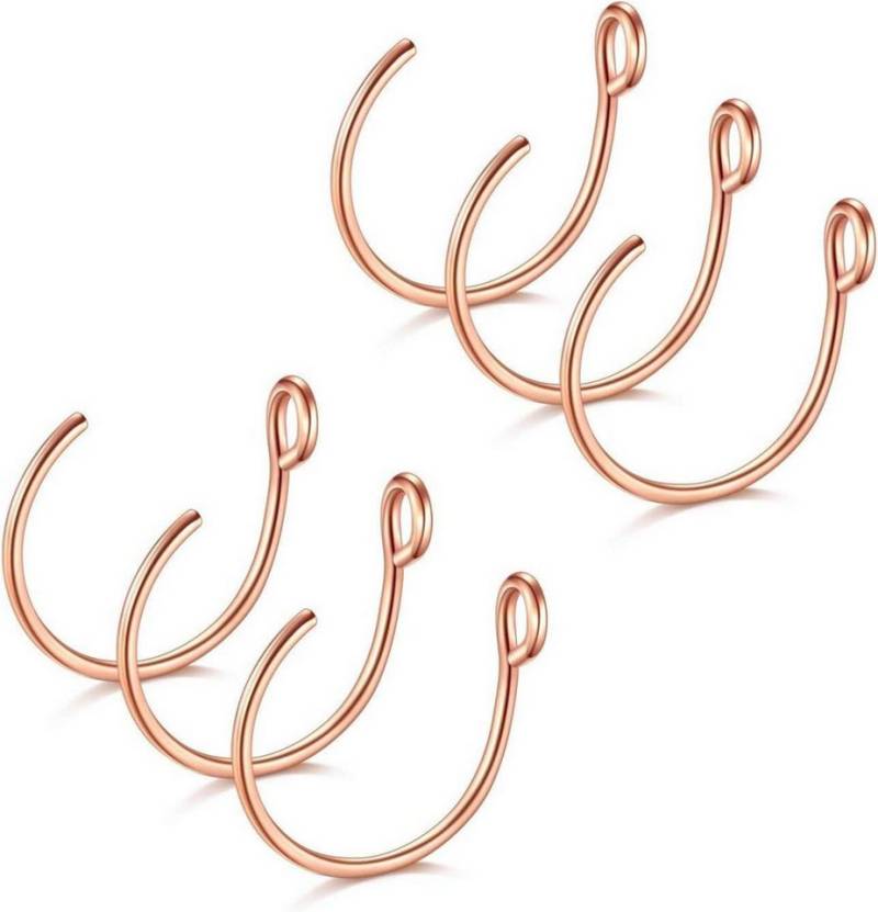 D.Bella Nasenpiercing Fake Nasenringe Chirurgenstahl Clip On Nase Ringe 6 Stk. 20g 8mm von D.Bella