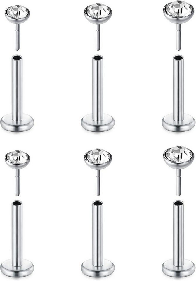 Mayhoop Nasenpiercing Nasenpiercing 20G Chirurgenstahl CZ Opale Nasenringe Set von Mayhoop