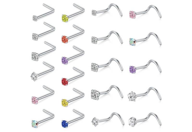 Rajnard Nasenpiercing Nasenpiercing Chirurgenstahl Zirconia Strassstein 20G 0,8mm Gold Rajnard Nasenpiercing Nasenpiercing Chirurgenstahl Zirconia Strassstein 20G 0,8mm Gold von Rajnard