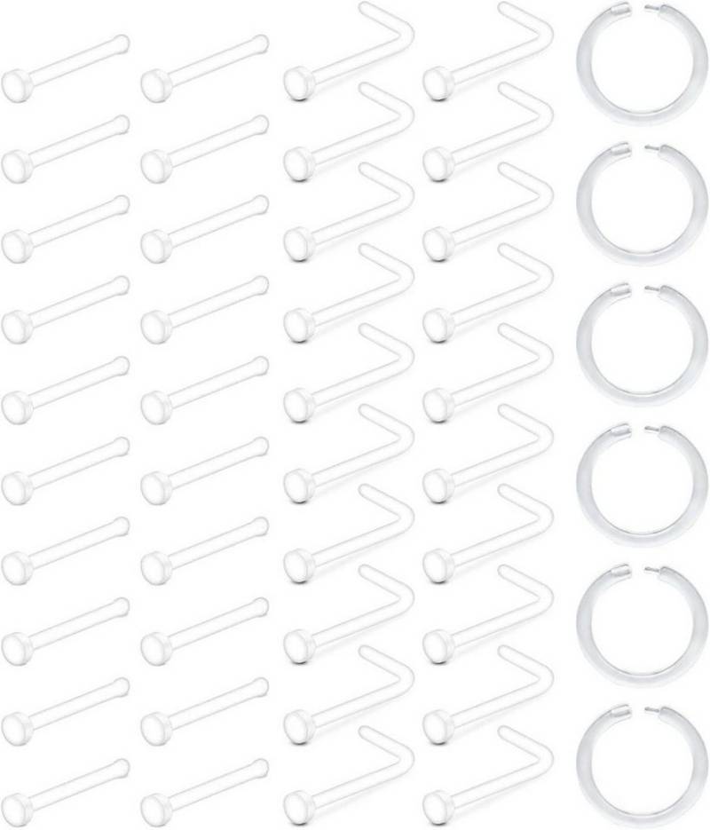 D.Bella Nasenpiercing Nasenpiercing Retainer 20g Klare Nasenringe Bioflex 26-teilig von D.Bella