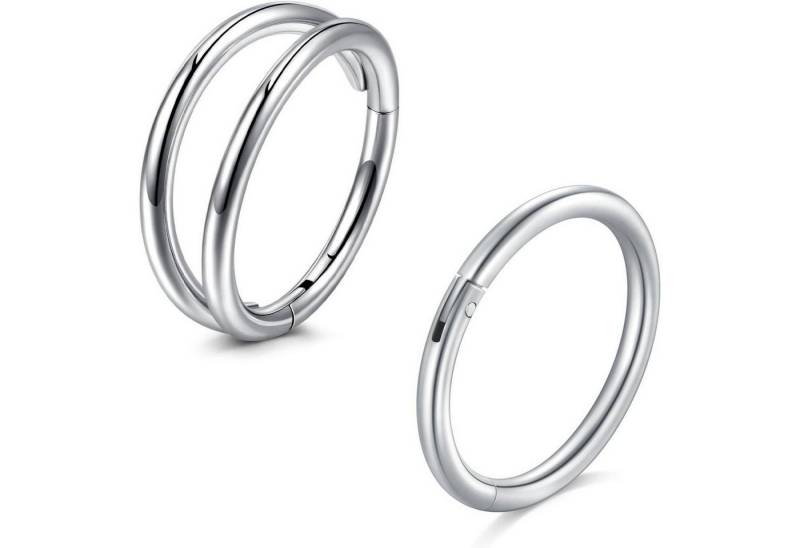 MODRSA Nasenpiercing Nasenpiercing Ring 16G 18G Hinged Clicker Septum Piercing 316L von MODRSA