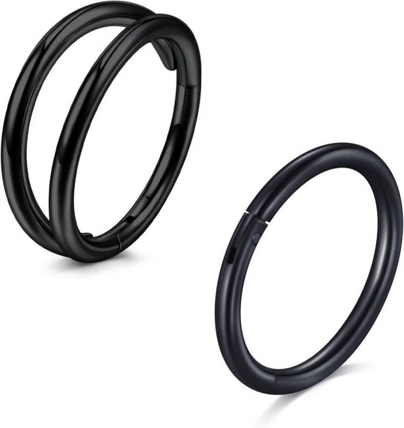 MODRSA Nasenpiercing Nasenpiercing Ring 16G 18G Hinged Clicker Septum Piercing von MODRSA