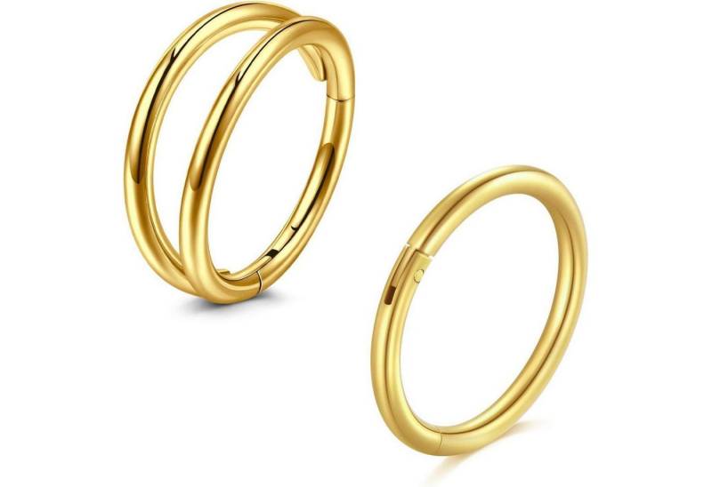 MODRSA Nasenpiercing Nasenpiercing Ring Hinged Clicker Septum Piercing 316L Chirurgenstahl von MODRSA