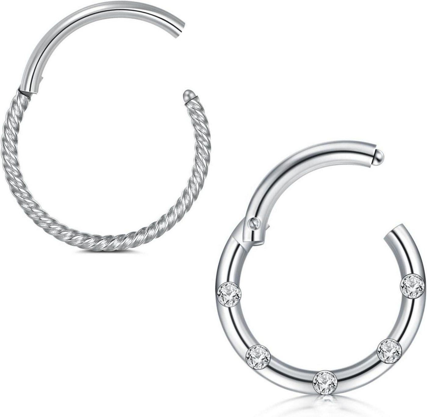 Briana Williams Nasenpiercing Nasenring Helix Septum Piercing Edelstahl 18g 20g 2er Set Briana Williams Nasenpiercing Nasenring Helix Septum Piercing Edelstahl 18g 20g 2er Set von Briana Williams