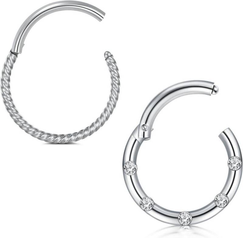 Briana Williams Nasenpiercing Nasenring Helix Septum Piercing Edelstahl 18g 20g 2er Set von Briana Williams