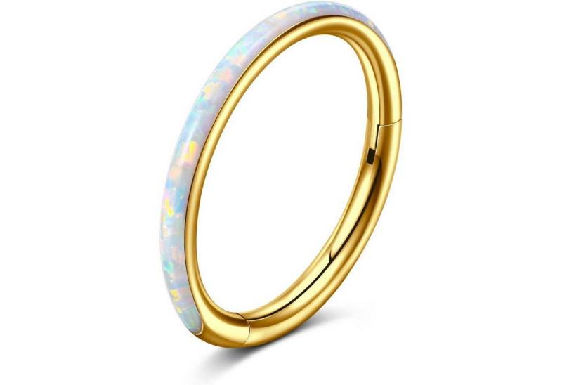 LuxusKollektion Nasenpiercing Opal Nasenring 316L Chirurgenstahl Septum Piercing 20G 18G 16G von LuxusKollektion