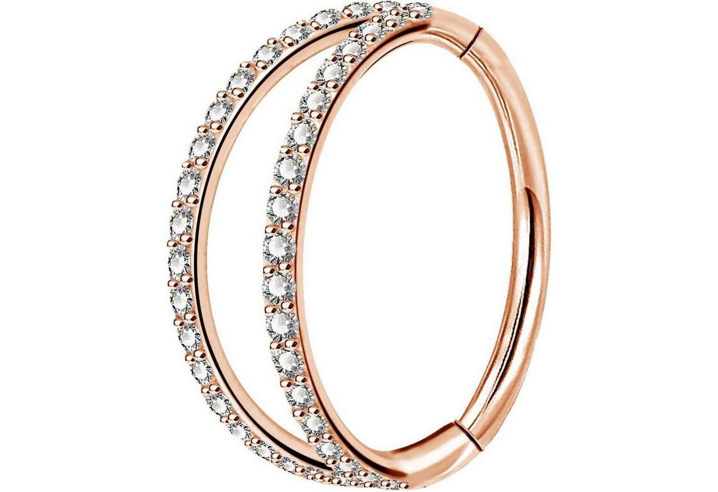 LuxusKollektion Nasenpiercing Piercing Helix Daith Septum Cartilage 16G 316L Rosegold 18g 6mm von LuxusKollektion