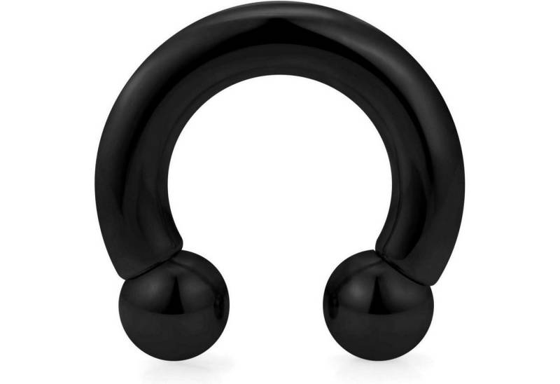 LuxusKollektion Nasenpiercing Piercing Hufeisen CBR 316L Schwarz 2mm 3mm 4mm 6mm 10mm 4*12*6 von LuxusKollektion