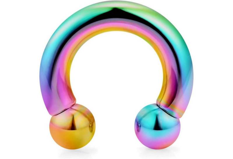 LuxusKollektion Nasenpiercing Piercingring Hufeisen 316L Chirurgenstahl Stab 3 mm Durchmesser 16 mm von LuxusKollektion