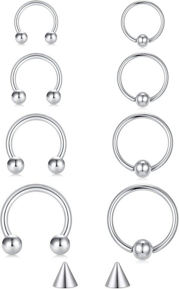 Briana Williams Nasenpiercing Septum Nasenring Hufeisen Piercing Clicker 1.2mm Edelstahl 8er Set Briana Williams Nasenpiercing Septum Nasenring Hufeisen Piercing Clicker 1.2mm Edelstahl 8er Set von Briana Williams