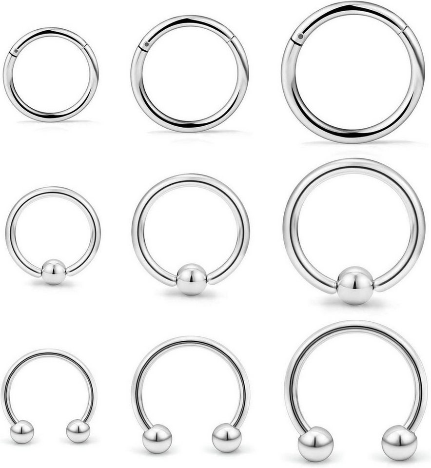 Briana Williams Nasenpiercing Septum Nasenring Hufeisen Piercing Clicker Ring 1.2mm Edelstahl 9stk Briana Williams Nasenpiercing Septum Nasenring Hufeisen Piercing Clicker Ring 1.2mm Edelstahl 9stk von Briana Williams