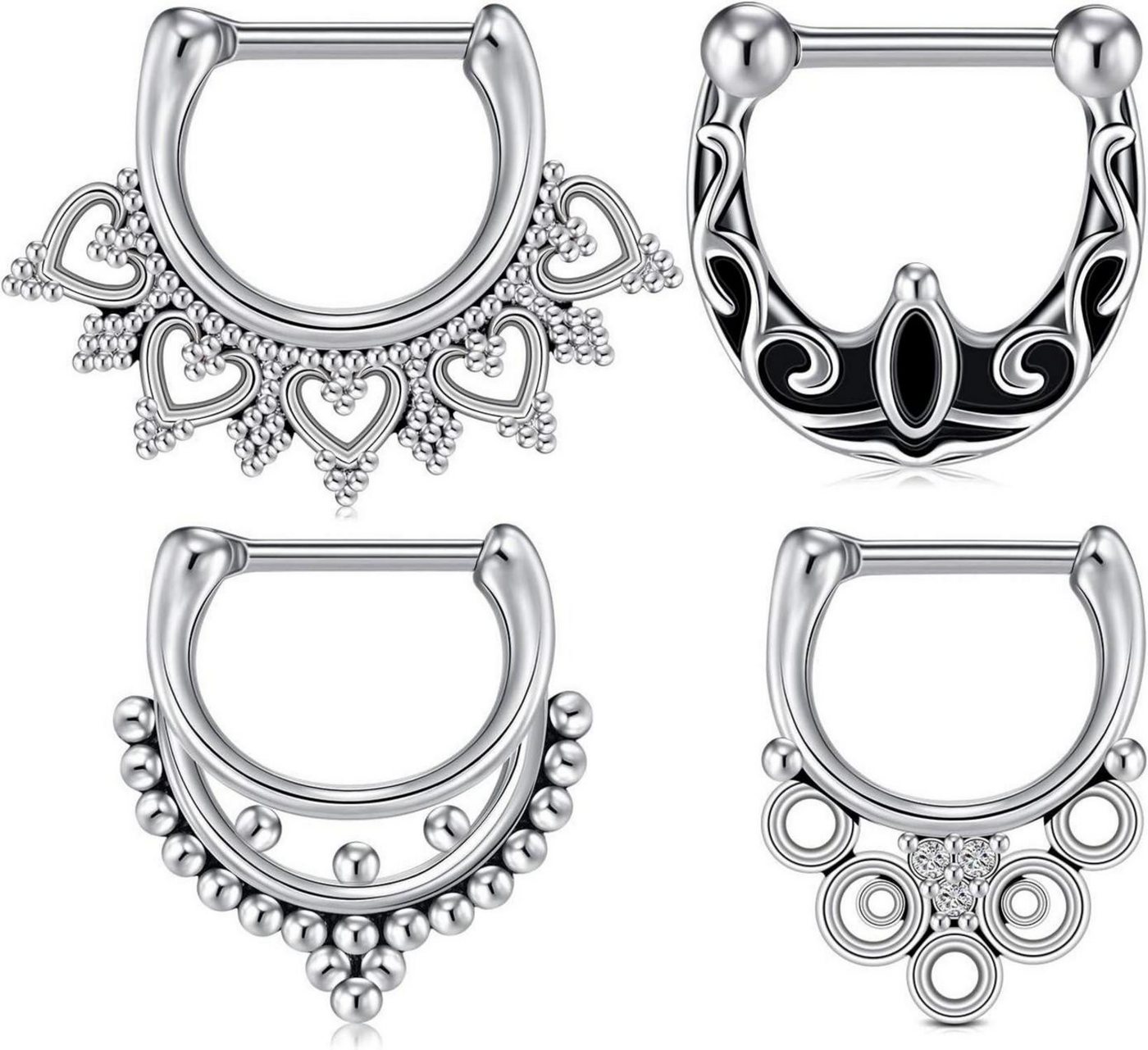 Briana Williams Nasenpiercing Septum Nasenring Hufeisen Piercing Clicker Ring 1.2mm Edelstahl Nase Briana Williams Nasenpiercing Septum Nasenring Hufeisen Piercing Clicker Ring 1.2mm Edelstahl Nase von Briana Williams