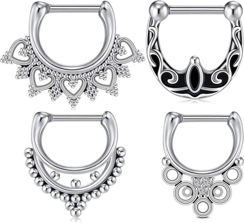 Briana Williams Nasenpiercing Septum Nasenring Hufeisen Piercing Clicker Ring 1.2mm Edelstahl Nase von Briana Williams