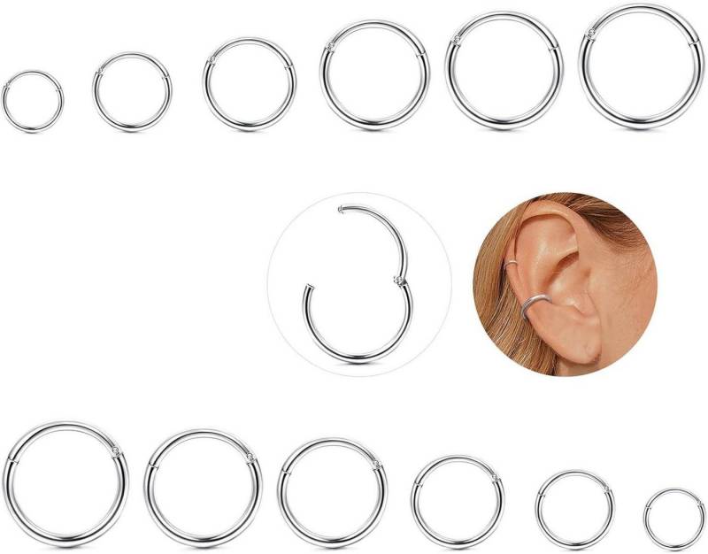 YADOCA Nasenpiercing-Set 12 Stück 316L Edelstahl Nasenpiercing Set Hypoallergen 16G Conch von YADOCA
