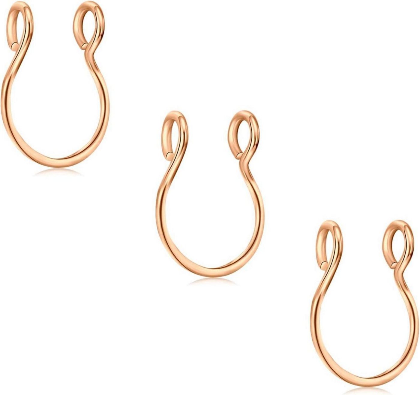 D.Bella Nasenpiercing-Set 3Pcs Fake Nase Ringe Chirurgenstahl Faux Lip Septum Hoop Set Piercing D.Bella Nasenpiercing-Set 3Pcs Fake Nase Ringe Chirurgenstahl Faux Lip Septum Hoop Set Piercing von D.Bella
